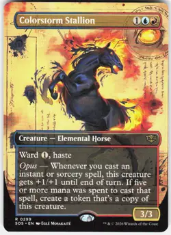 Colorstorm Stallion Borderless 299 Secrets of Strixhaven Magic the Gathering - Image 1