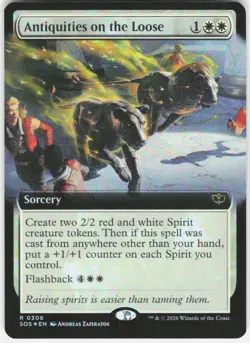 Antiquities on the Loose Extended Art Foil 308 Secrets of Strixhaven MTG - Image 1