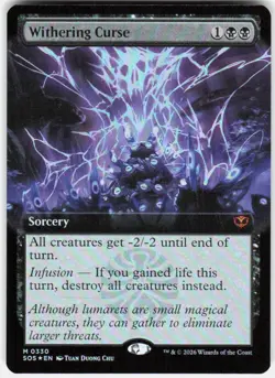 Withering Curse Extended Art Foil 330 Secrets of Strixhaven Magic the Gathering - Image 1
