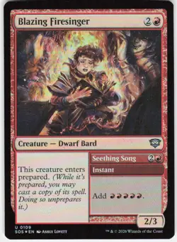 Blazing Firesinger Foil 109 Secrets of Strixhaven Magic the Gathering - Image 1