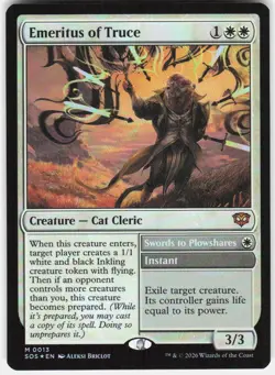 Emeritus of Truce Foil 13 Secrets of Strixhaven Magic the Gathering - Image 1