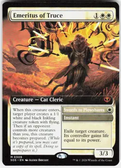Emeritus of Truce Extended Art 309 Secrets of Strixhaven Magic the Gathering - Image 1