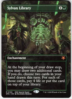 Sylvan Library Borderless 155 Special Guests Magic the Gathering - Image 1