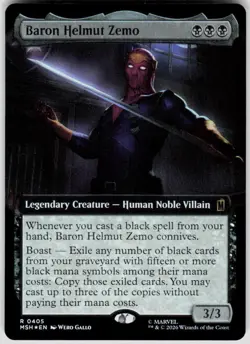 Baron Helmut Zemo Extended Art Foil 405 Marvel Super Heroes Magic the Gathering - Image 1