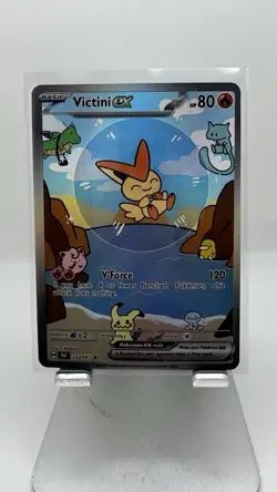 Pokemon Bubble Victini Special Doujin Art Starry Holo Card - Image 1