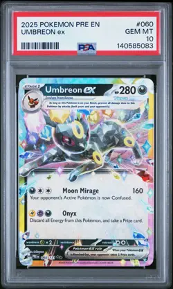 Umbreon EX Pre Prismatic Evolutions 060 PSA 10 Pokemon - Image 1