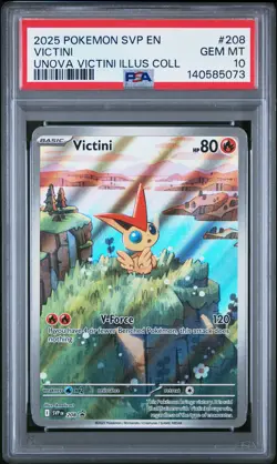 Victini 208 Unova Illustration Collection PSA 10 Pokemon - Image 1