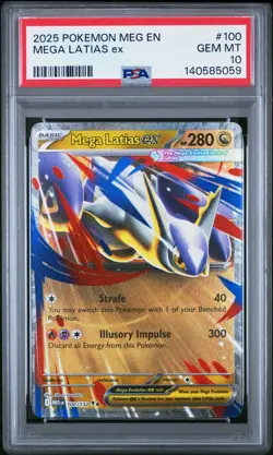 Mega Latias EX Meg Mega Evolution 100 PSA 10 Pokemon - Image 1