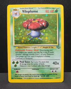 Pokemon TCG Vileplume 15/64 Jungle Holo Rare NM/LP - Image 1