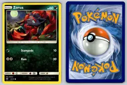 Zorua 52/73 Common Shining Legends Pokemon Moderately Played - Image 3