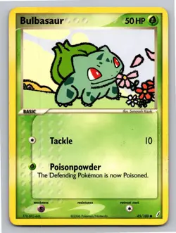 Bulbasaur 45/100 Common Crystal Guardians Pokemon Heavily Played - Image 1