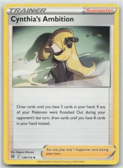 (Crimp Error) Cynthia's Ambition 138/172 Uncommon Brilliant Stars Pokemon NM - Image 1