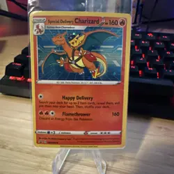 SEALED Pokemon TCG Special Delivery Charizard SWSH075 Holo Black Star Promo - Image 2