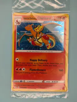 Pokemon TCG Special Delivery Charizard Promo Card SWSH075 Holo Sealed, Near Mint - Image 1