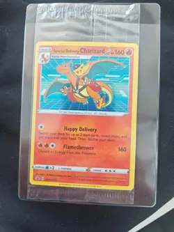 Pokemon TCG Special Delivery Charizard SWSH075 Holo Black Star Sealed - Image 1