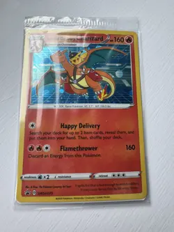 Pokemon TCG Special Delivery Charizard SWSH075 Holo Black Star Sealed - Image 1