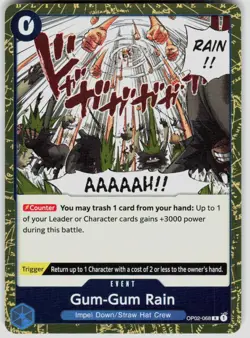 Gum-Gum Rain Foil OP02-068 Premium Booster Vol 2 PRB-02 One Piece - Image 1