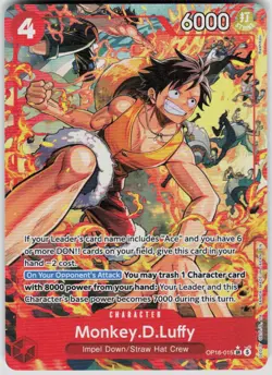 Monkey.D.Luffy Foil OP16-015 The Time of Battle One Piece - Image 1