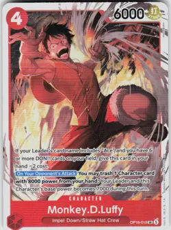 Monkey.D.Luffy Foil OP16-015 The Time of Battle One Piece - Image 1