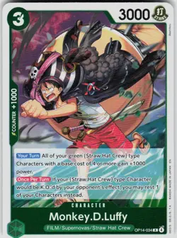 Monkey.D.Luffy - OP14-34 Foil OP14-034 The Azure Sea's Seven One Piece - Image 1