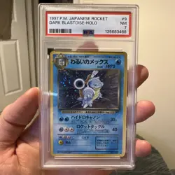 Pokemon Card Japanese Dark Blastoise Rare Holo PSA 7 NM, Rocket #9, 1997 - Image 1