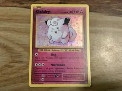 Pokemon TCG XY Evolutions Clefairy 63/108 Holo Rare Card - Image 1