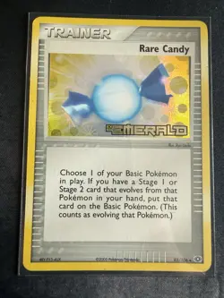 Pokemon TCG Card Rare Candy 83/106 EX Emerald Stamped Holo - NM- - Image 1