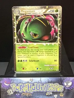 Pokemon Card Meganium Prime HGSS08 Holo Black Star Promo Near Mint - Image 1
