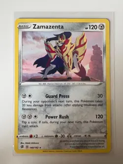Zamazenta (Cracked Ice Holo) 140/192 Holo Holo Rare Deck Exclusives Pokemon NM - Image 1