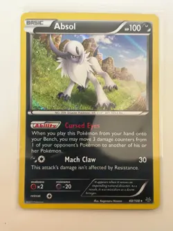 Absol 40/108 Holo Rare Roaring Skies Pokemon Lightly Played - Image 1