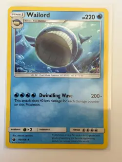 Wailord 40/168 Rare Celestial Storm Pokemon Near Mint - Image 1