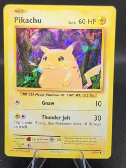 Pokemon Pikachu 35/108 Evolutions Cracked Ice Holo Rare Promo MP - Image 1