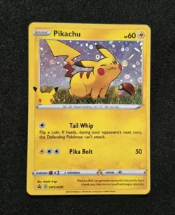 (OC) 2020 Pokemon SWSH Black Star Promo Pikachu #SWSH039 NM Holo - Image 1