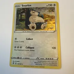 Pokemon TCG Snorlax 141/192 Rebel Clash Holo Rare Cosmos Holo - Image 1
