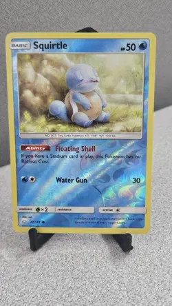 Pokemon Squirtle 22/181 SM Team Up Reverse Holo Vintage TCG NM Sui Art Sleeping - Image 1