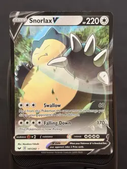 Snorlax V 141/202 Holo V Rare Sword & Shield Pokemon Near Mint - Image 1