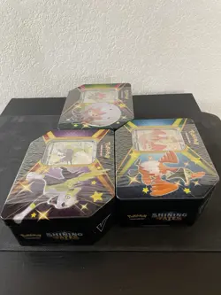 Pokemon TCG Shining Fates Tin Set Of 3 Eldegoss Boltund Cramorant - New/Sealed - Image 3