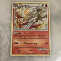 Pokemon HeartGold SoulSilver Ninetales Holo Rare 7/123 NM - Image 1