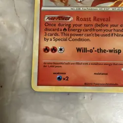 Pokemon HeartGold SoulSilver Ninetales Holo Rare 7/123 NM - Image 4