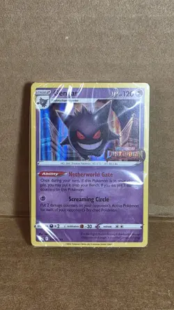 Pokemon Gengar Black Star Promo Stamped Lost Origin Holo SWSH241 Sealed Packed - Image 1
