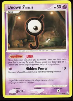 Legends Awakened Unown [J] 76/146 Uncommon Pokemon NM/M - Image 1