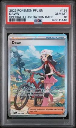 Dawn 129/094 Pokemon Phantasmal Flames Special Illustration Rare Trainer PSA 10 - Image 1