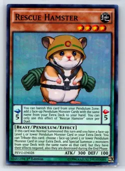 Rescue Hamster PEVO-EN028 Super Rare Pendulum Evolution Yu-Gi-Oh 1st Edition - Image 1