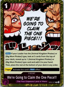 We're Going to Claim the One Piece!!! Foil R 500 Years in the Future OP07-077 NM - Image 1