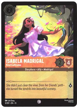 Disney Lorcana TCG Isabela Madrigal - Kind Cultivator 3/207 Common Foil Attack O - Image 1
