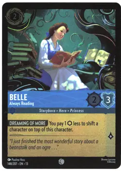 Disney Lorcana TCG Belle - Always Reading 148/207 Common Foil Attack Of The Vine - Image 1