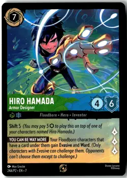 Disney Lorcana TCG Hiro Hamada Armor Designer 24A/P2 EN 7 Participant Promo - Image 1