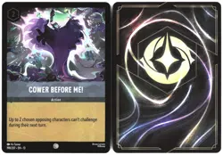 Disney Lorcana TCG Cower Before Me! 198/207 Common Foil Attack Of The Vine - Image 3