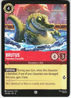 Brutus Fearsome Crocodile Foil 125/204 Reign of Jafar Disney Lorcana - Image 1