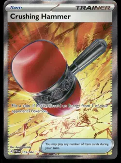 Pokemon Cards Crushing Hammer 105/084 Holo Pitch Black Ultra Rare NM - Image 1